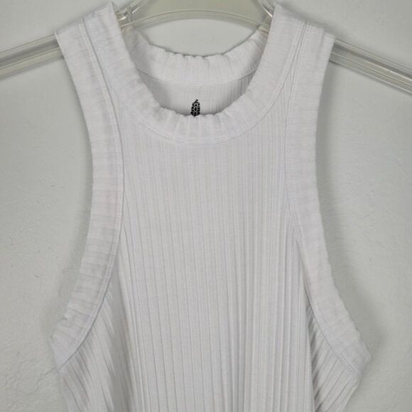 FP Movement Free People Size XS Blissed Out Racerback Tank Top Ribbed White - Picture 4 of 12